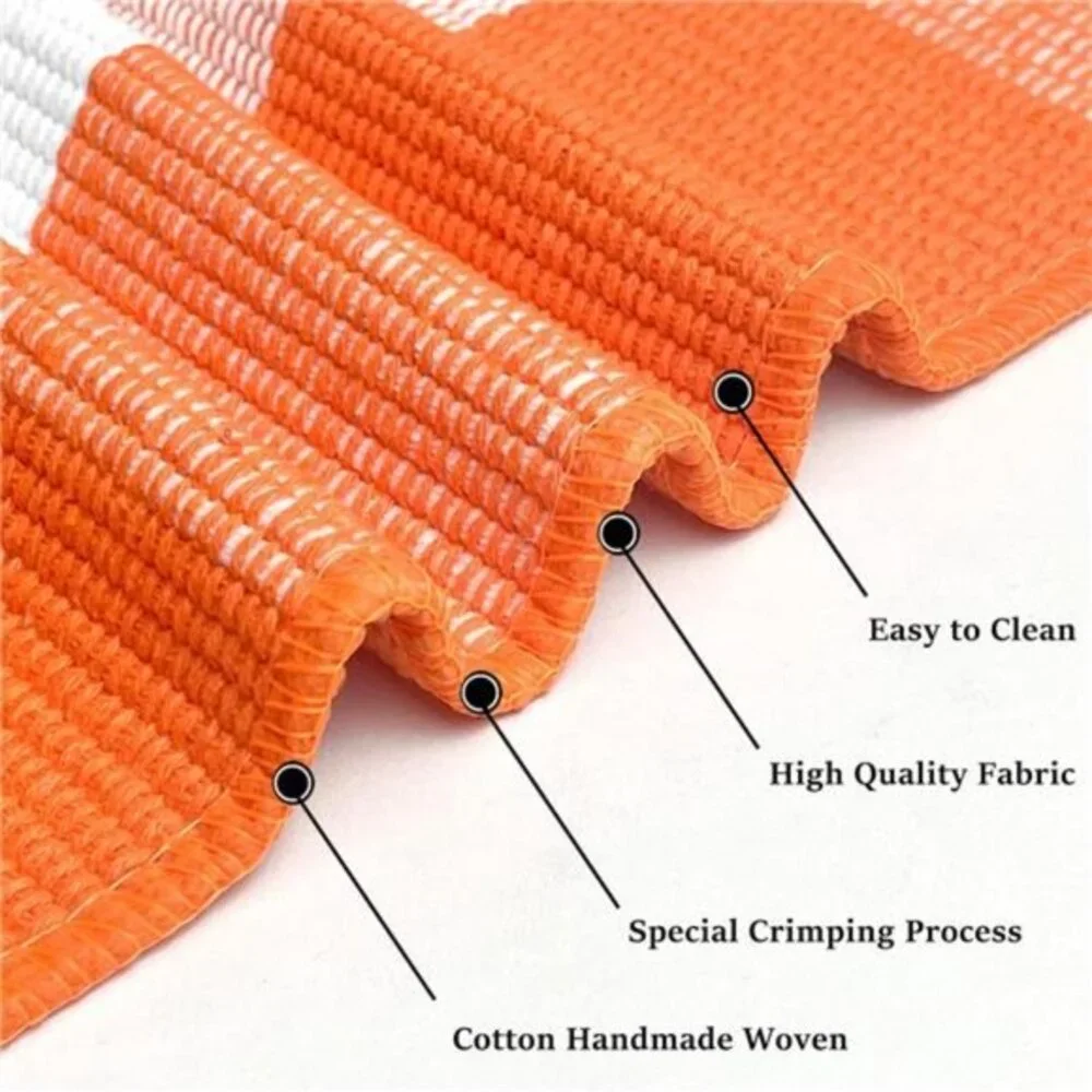 Cotton Buffalo Plaid Check Rug Outdoor Doormat 27.5 x 43 Inches Washable Woven‎
